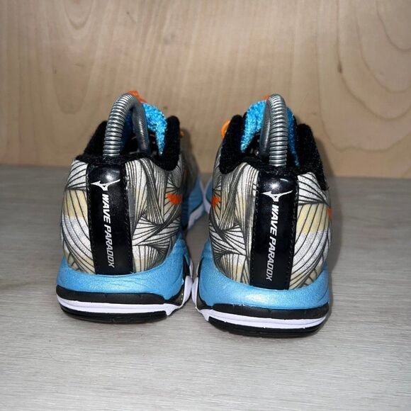 Mizuno Wave Paradox 4 White/Black/Orange/Blue Women's 6.5 - Picture 4 of 10